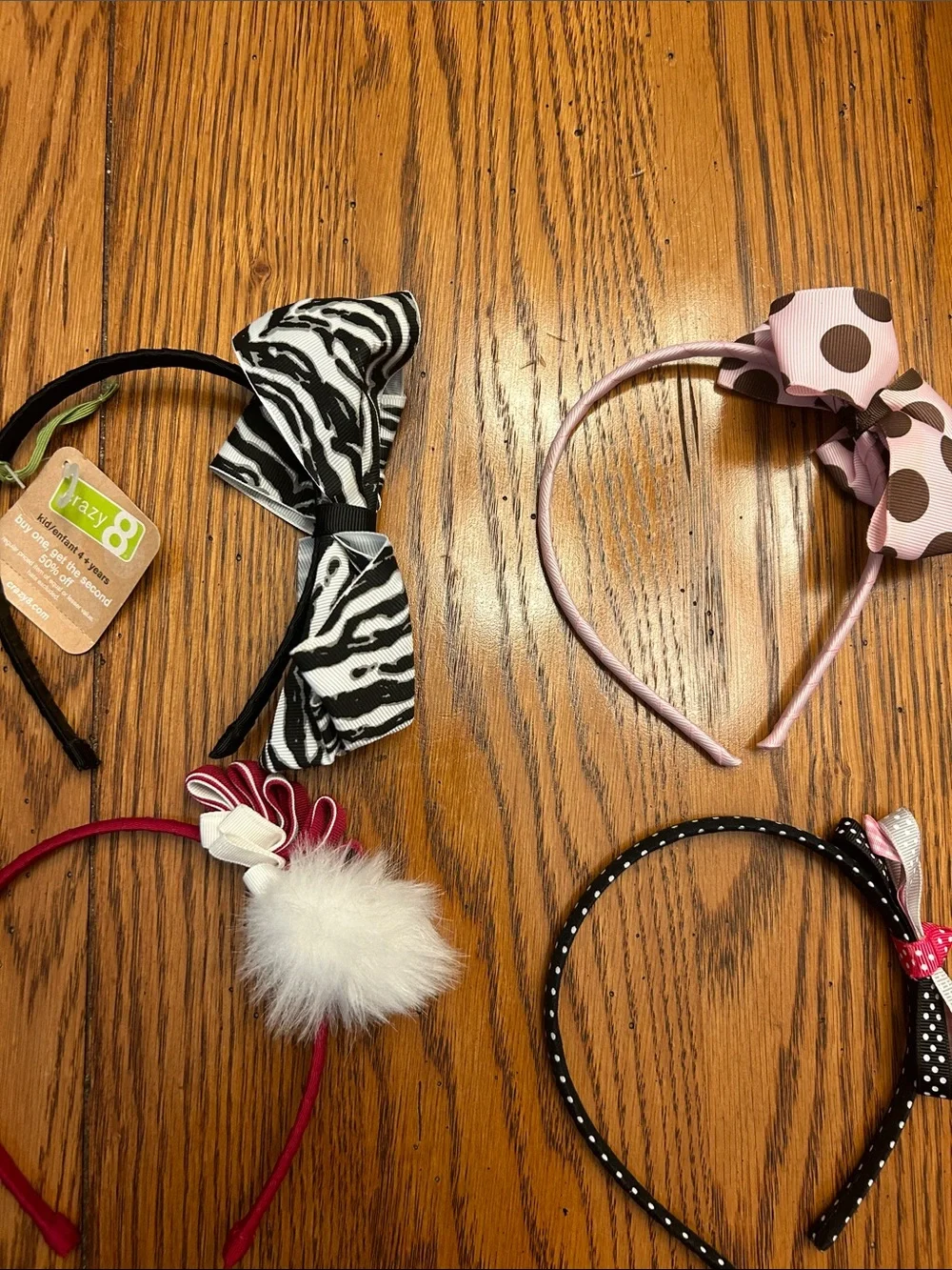 Kids Pink and Multi-Color Headband Set - Cute Bow & Floral Styles